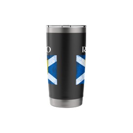 Rollo Scottish Clan Name Lion Rampant Scotland Flag Stainless Steel Insulated Tumbler