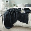 YIRUIO Handmade Chunky Knit Throw Blanket Cable with Checkered Pattern