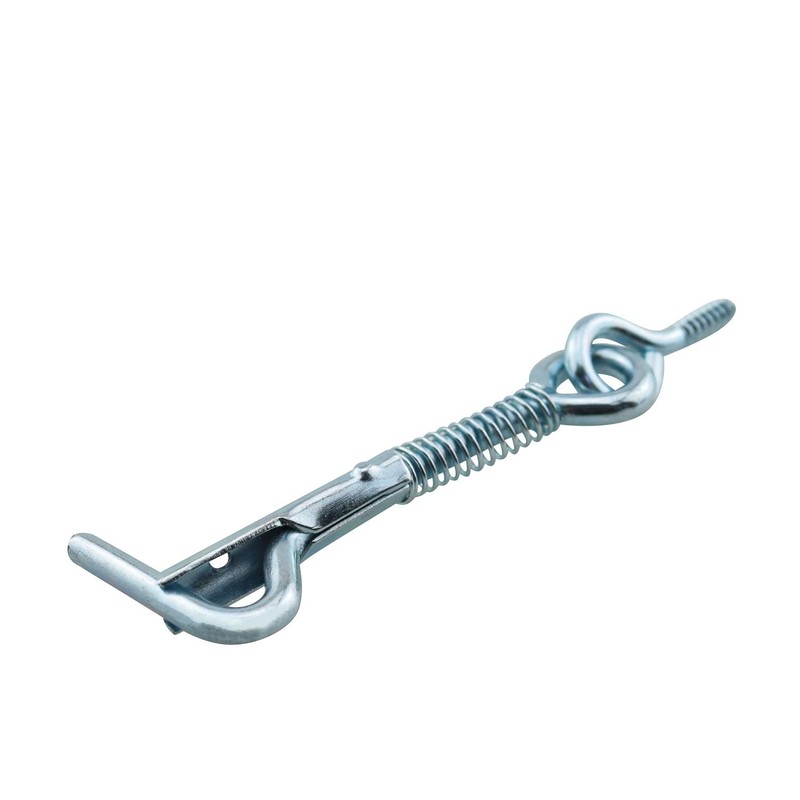 DGHAOP 6pcs Zinc-Plated Iron Spring Hook and Eye Safety Latch