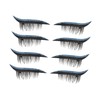 Baluue 3sets Dense Fake Eyelashes Sticker Makeup Beauty Stickers Reusable