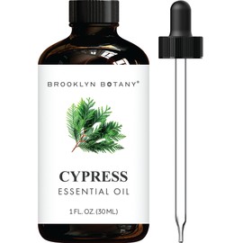 Brooklyn Botany Cypress Essential Oil - 100% Pure and Natural - Premium Grade Oil with Dropper - for Aromatherapy and Diffuser - 1 Fl Oz