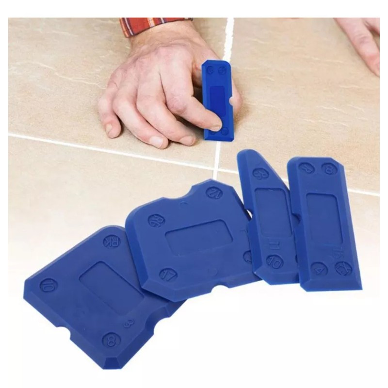 Estuchelandia Kit Espátula De Azulejos Pisos Bordes Boquillas Juntas 4pzas
