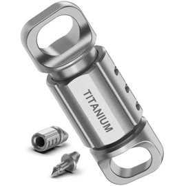 tikey - Llavero de liberación rápida de titanio, construcción de metal premium, herramienta minimalista EDC giratoria, llavero desmontable