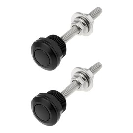 2pcs 22mm Motorcycle Side Cover Push Button Release M6 Compatible with Simson S50/S51 (Black)