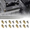 EMSea PC Case Motherboard Screws Kit, M3x6x4mm Brass Standoffs M3x5mm
