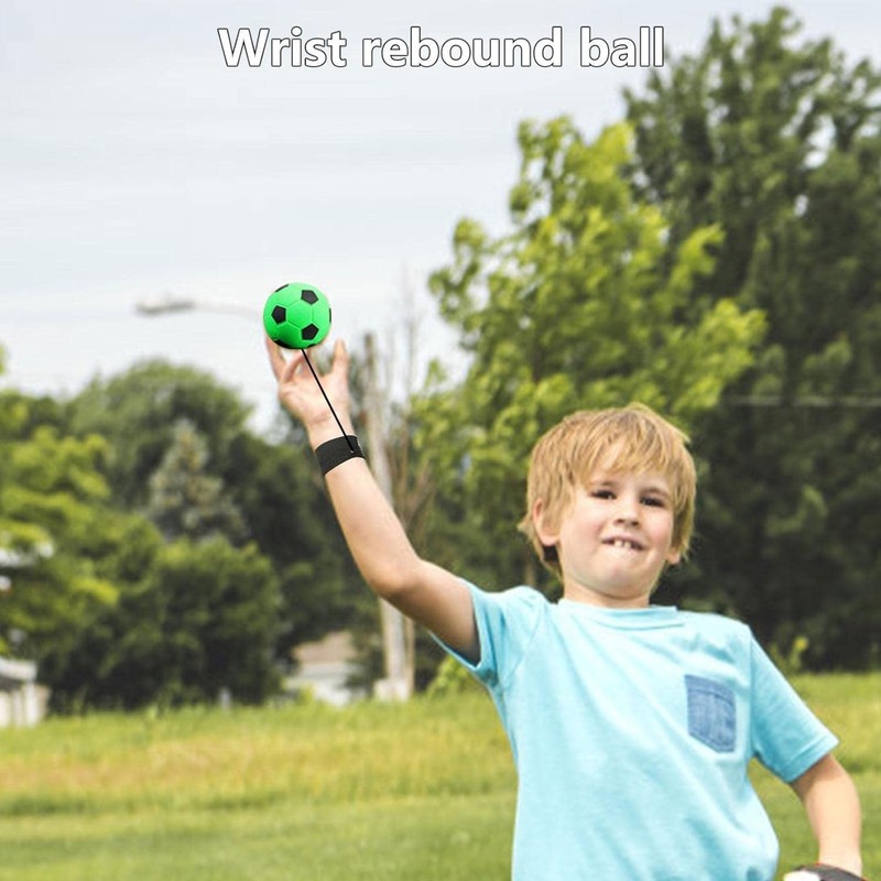 1pc Green Wrist Return Ball - Adjustable Bounce Back Ball