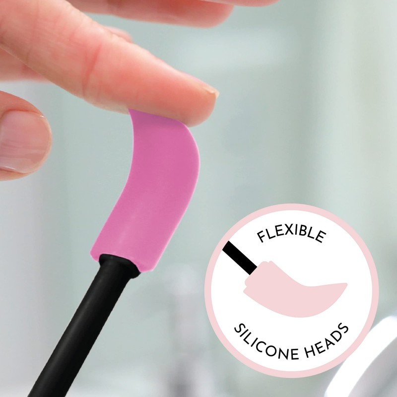 S&T INC. Makeup Spatula, Large and Mini Silicone Spatula Set
