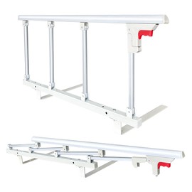 Mybow Bed Rails for Elderly Adults, Bedside Guard Rail for Seniors, Bed Railing Assist Bar, Medical Bedside Safety Handle, Hospital Half Rail for College Dorm Home, Folding Bedrail Fall Protector