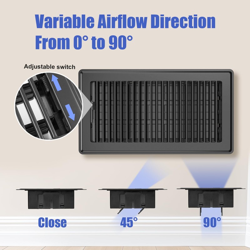 Floor Register Fits 6x12 and 12x6 Duct Opening - Heavy