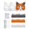 XIPEGPA Cat Mask Therian Masks to Painted Blank Animal Face