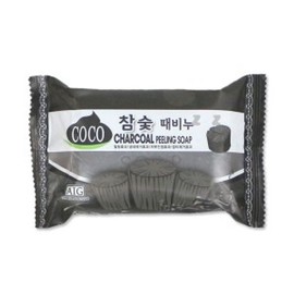 COCO Real Charcoal Exfoliating Soap for Face and Body Bath Soap 4ea