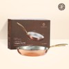 CopperStudio Signature 10” Copper Frying Pan, Hand-hammered copper, Non-reactive tin