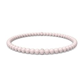 Enso Silicone Bracelet – Beaded Stackable Bracelet - Hypoallergenic Rubber Wristband – Comfortable Flexible Band for Active Lifestyle - Medical Grade Silicone (Pink Sand, M)