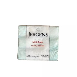 Jergens Mild Soap 3 x 3 oz Bars NEW Sealed Cleans Freshens Body Shower Skincare
