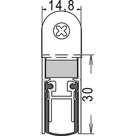 athmer 1-382-0960 Door Seal Sound Ex Duo L-15 WS No. 1-382 Release Double-Sided L.958 mm Aluminium