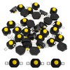 AUXBC 50Pcs Latching Micro Push Button Switch, Oval Self-Lock On/Off