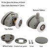 Cokritsm Pack of 4 Shower Cubicle Rollers, 23 mm, Replacement
