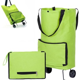 Carrito de Compras Plegable, Carrito de Mandado con Ruedas Bolsa de Compra, Ajustable, Portátil, Plegable, Bolsa Reutilizable, Para Supermercado