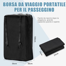 Scettar Stroller Bag, Buggy Bag for Travel and Storage of Baby Strollers, Waterproof Gate Checked Bag, Pram Cover for Airplane with Shoulder Straps, Large Portable.