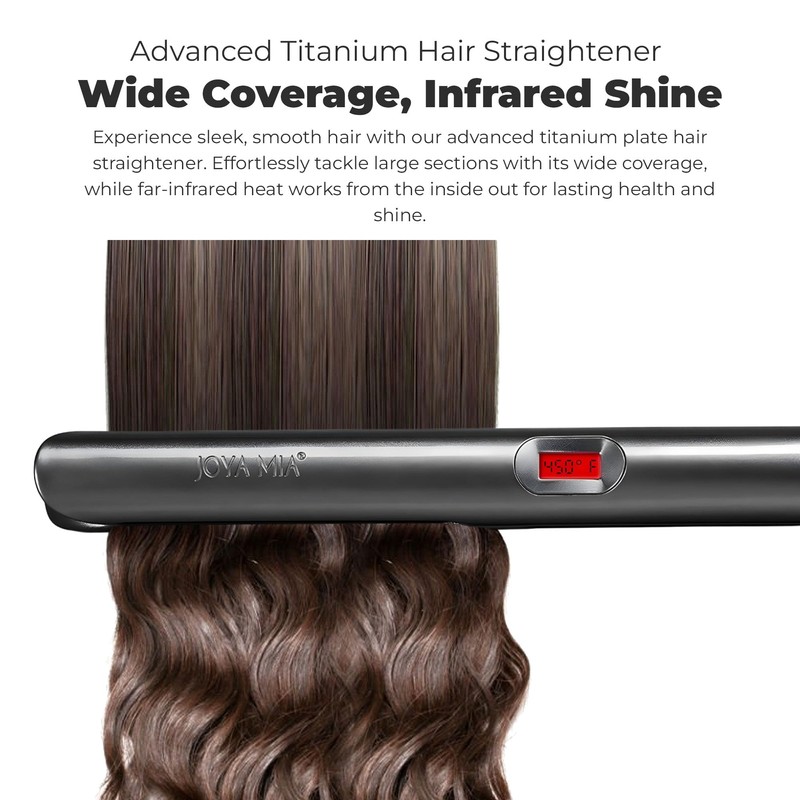 Joya Mia Allure 1" Oxidation Titanium Hair Straightener - Portable,