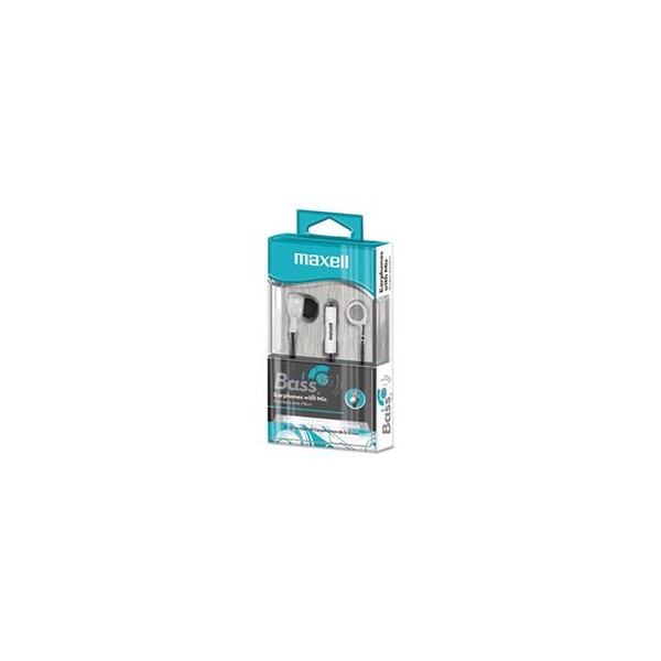 B-13 Bass Earbuds with Microphone, White, 52" Cord