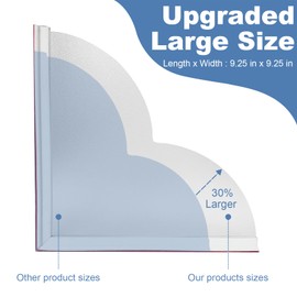 2 Pack Large Shower Splash Guard for Walk in Shower, Upgrade 9.25 x 9.25 In Bath Tub Splash Guards, Shower Corner Bathtub Water Blocker, Waterproof Shower Accessories to Keep Water in Shower