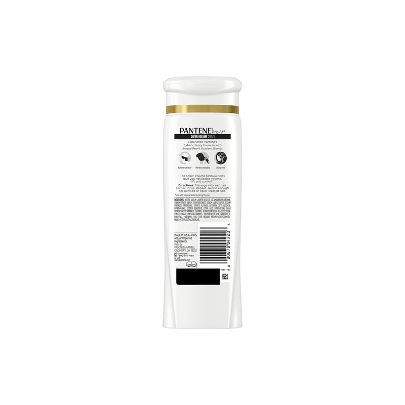 Pantene Pro-V Champú y Acondicionador 2 en 1, Volumen Puro