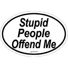 Signs By Woody Stupid People Offend Me Political Pro-Trump Anti-Liberal Window Sticker Decal
