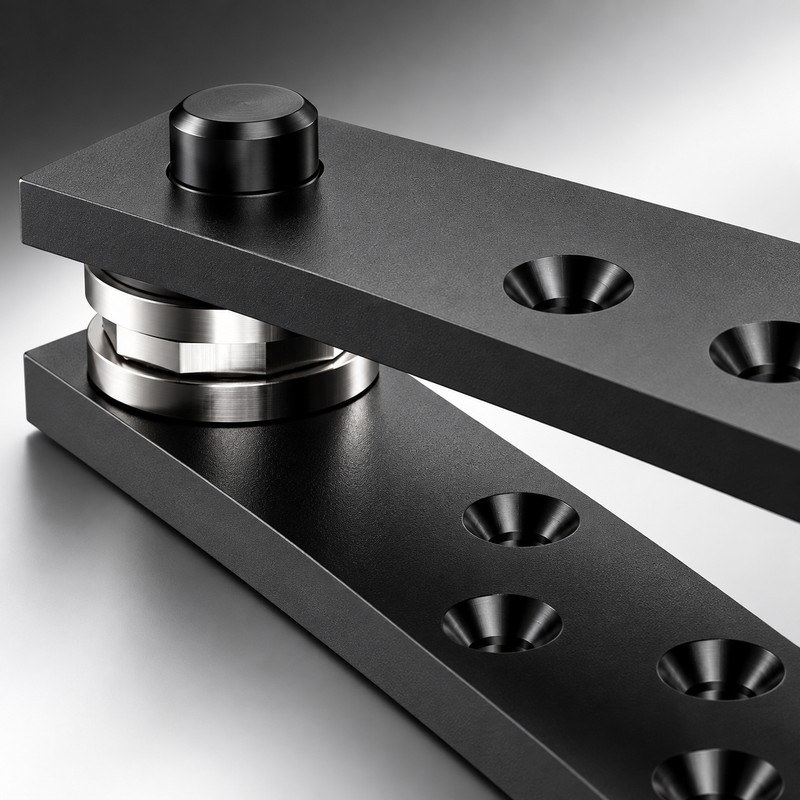 360° Hidden Door Pivot Hinge Kit, Heavy Duty Aluminum Alloy