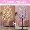 7FT Cherry Blossom Tree with 144 LED Lights, 432 Lush