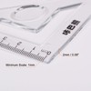 HARFINGTON 8piece Math Ruler Set 15cm Soft Straight Ruler Protractor