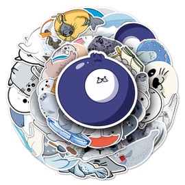 Harbor Seal Stickers for Laptop (50 Pieces), Gift for Children, Teenagers, Adults, Boys, Common Seal Stickers, Waterproof Vinyl Stickers for Scrapbooking, Skateboard, Car, Luggage