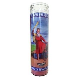 Saint Elijah (San Elias) Red Devotional Candle