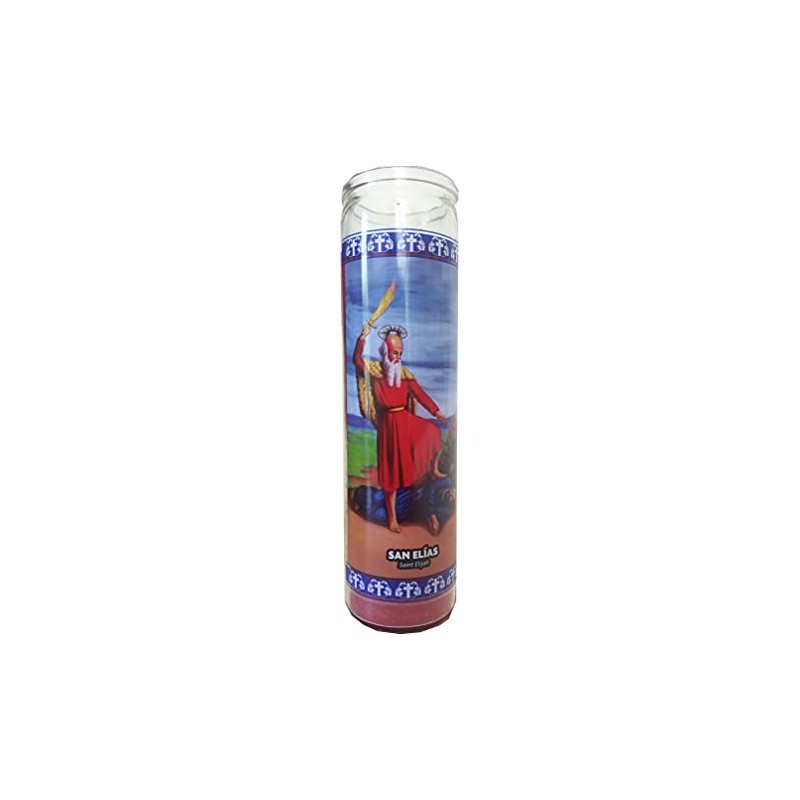 Saint Elijah (San Elias) Red Devotional Candle