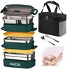 HEWOOH Large Bento Box Adult Lunch Box (74 Oz Large