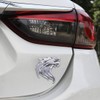 3D Metal Wolf Head Chrome Emblem Badge Radiator Grill Car