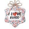 NEONBLOND Christmas Ornament I Love Kvass Beer Red White Blue