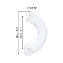 uxcell Drawer Stops, 40Pcs - PVC Plastic Drawer Stoppers, Clear Semi-Curved Dresser Anti-Slip Stopper with Screws for Furniture Chest Bottom Repair Tool