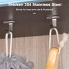 NearMoon Stainless Steel Screw Mounted Ceiling Hooks, Under-Shelf Towel/Robe Clothes