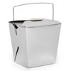 Silver Metallic Chinese Take Out Boxes 2 3/4" X 2"