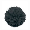 16" Black Tissue Paper Pom Pom