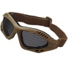 Wokyo Airsoft Mesh Goggles Tactical Safety Goggles Glasses (brown)