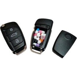 Car Key Safe - Easy Open Hidden Secret Compartment, Discreet Car Key Fob for Hiding Money, Jewelry, Small Container to Keep Valuables Safe in Sight