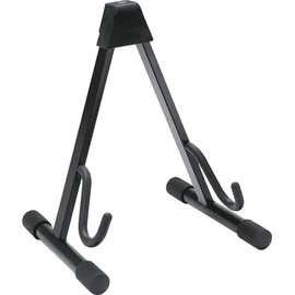 K&M Konig & Meyer 17540.013.55 Guitar Stand | Sturdy Heavy Duty Rubber Covered Adjustable Frame | Folds Flat Portable | Fits Electric Guitars | For Adult and Youth Musicians | Black