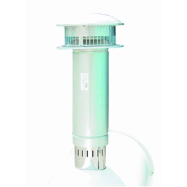 Selkirk EF1 Aluminum Flue Stack with Rain Cap, 6" Diameter x 18" Height, For Oil Indirect Fired Heater, Silver