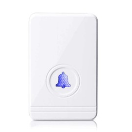 GREENCYCLE Wireless Doorbell Door Open Chime, 1312ft Long Range, Adjustable Volume 48 Chimes with LED Flash Door Chime, IP 54 Waterproof, 1 Pack Doorbell Button Only