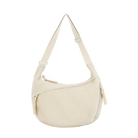 GOKTOW Crescent Hobo Crossbody Bag, Nylon Dumpling Shoulder Bag for Women Trendy Travel Sling Carryall Purses Bag