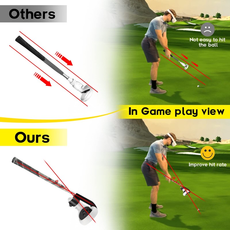 SUPERVR VR Golf Attachment Club for Oculus Quest 2 Accessories