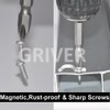 Griver 100 Pack Strip Light Mounting Brackets,Fixing Clips,One-Side Fixing,100 Screws