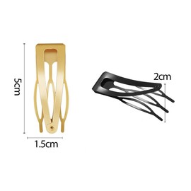 10pcs Double-Grip Hair Side Clips Metal Snap Barrettes Hair Styling Tools Women Gold
